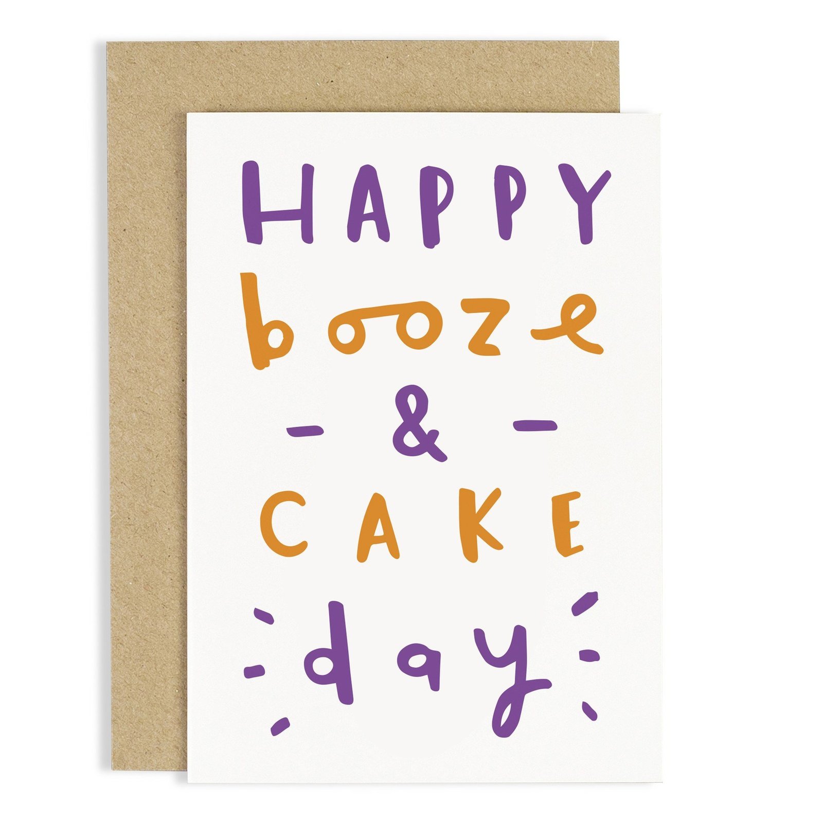 Booze And Cake Day Card - Old English Company