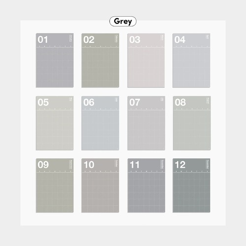 Spectrum Wall Planner - Greyscale