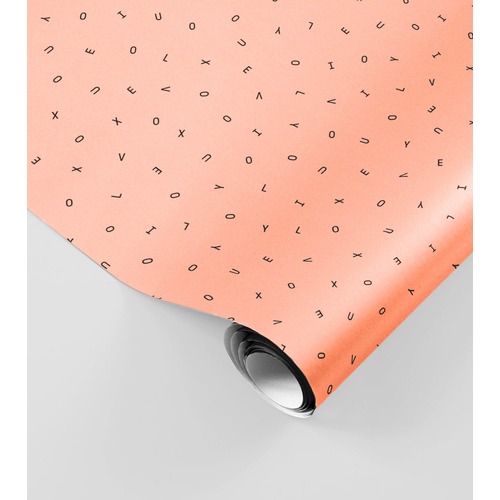 Love You (black/neon orange) wrap roll