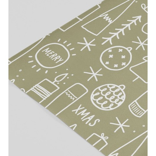 Big Xmas (Dark/Khaki) Single Sheet Wrap