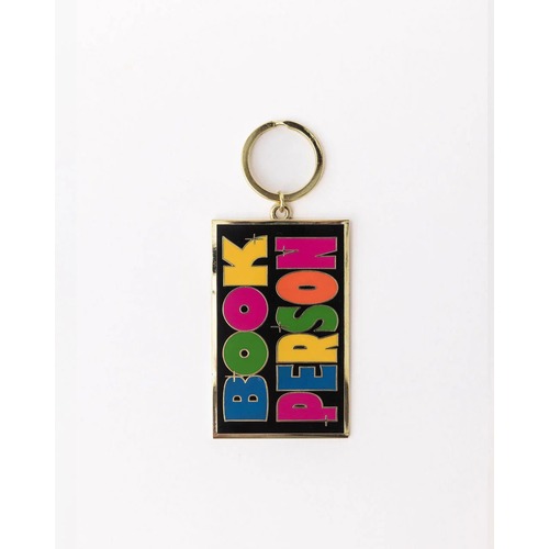 Enamel Keychain - Book Person 