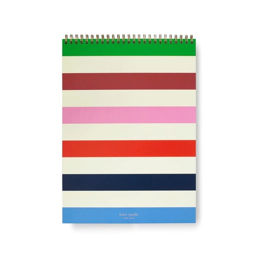 KSNY Large Top Spiral Notebook, Adventure Stripe