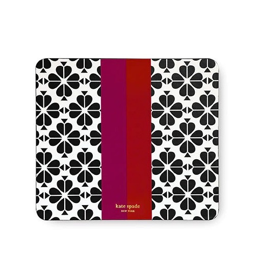 KSNY Mouse Pad, Black Spade Flower