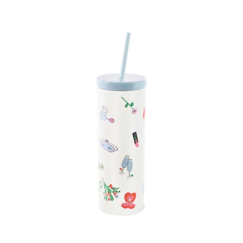 KSNY Acrylic Tumbler with Straw, Wedding Cake Toss