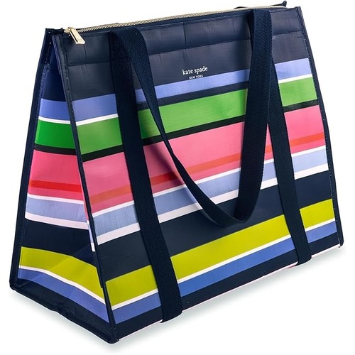 KSNY Insulated Market Tote, Sunny Day Stripe