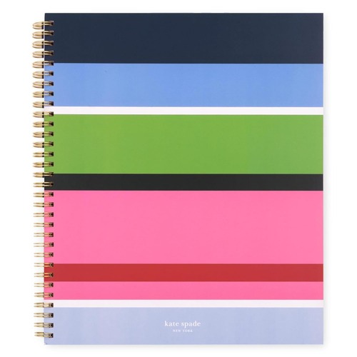 KSNY Large Spiral Notebook, Sunny Day Stripe