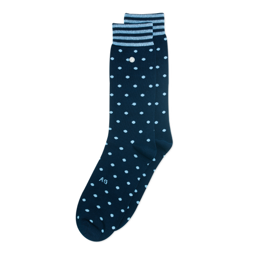 Alfredo's Dots Navy Socks - Medium