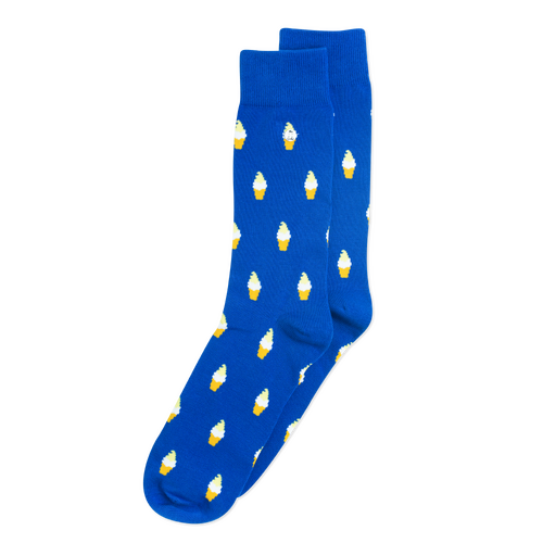 Ice Cream Blue Socks - Medium