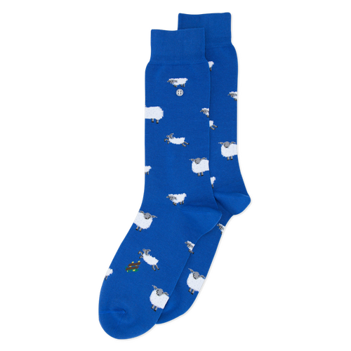 Sheep Blue Socks - Medium