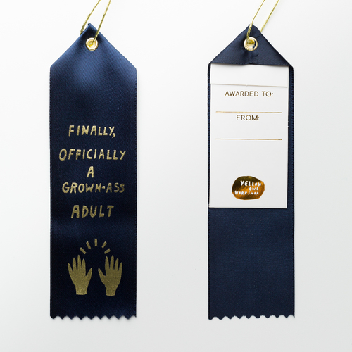 Award Ribbon Note - Official Grown Ass Adult