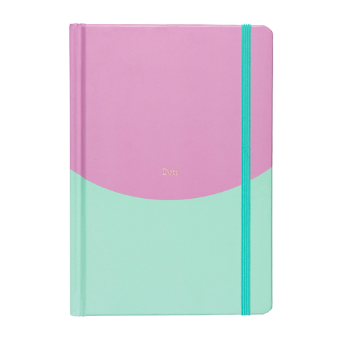 Contrast Dotted Notebook - Lilac/Mint