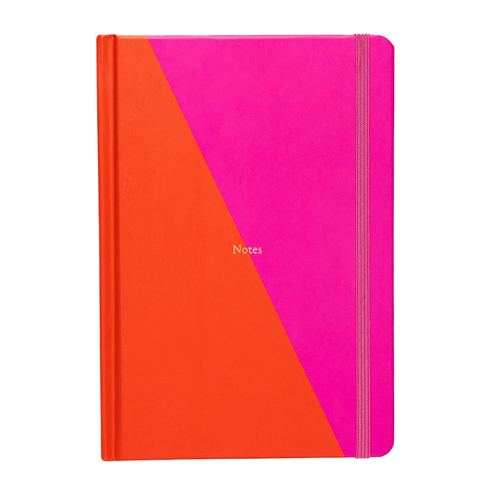 ContrastLined Notebook - Red/Pink