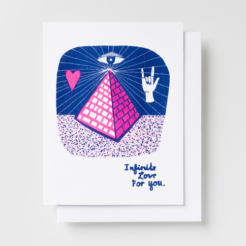 Risograph Card - Infinite Love Pyramid