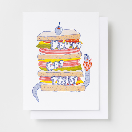 Risograph Card - You've Got This! Big Sandwich