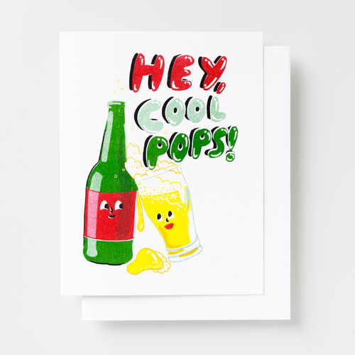 Risograph Card - Hey Cool Pops