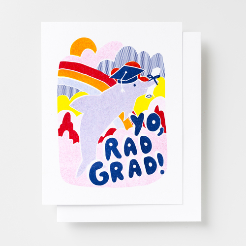 Risograph Card - Yo Rad Grad