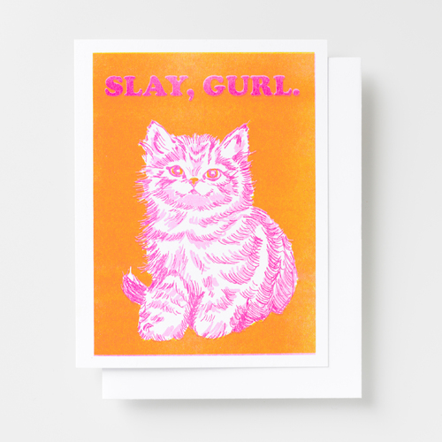 Risograph Card - Slay Girl