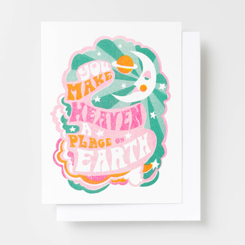 Risograph Card - You Make Heaven a Place on Earth