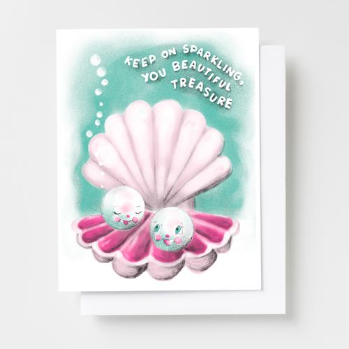 Risograph Card - Keep On Sparkling, You Beautiful Treasure