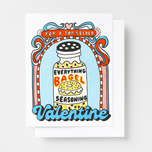 Risograph Card - Top Seeded Valentine