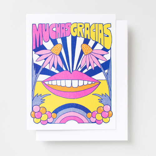 Risograph Card - Muchas Gracias