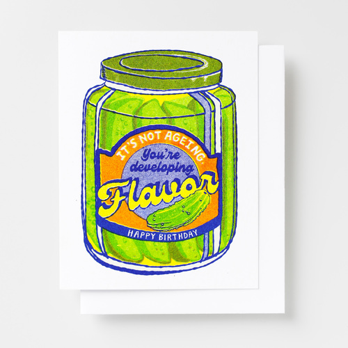 Risograph Card - HBD Developing Flavor