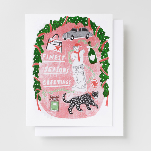 Risograph Card - Finest Season's Greetings