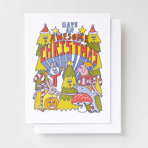 Risograph Card - Awesome Christmas