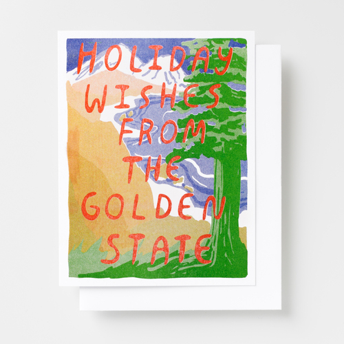 Risograph Card - Golden State Holiday