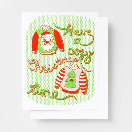 Risograph Card - Have a Cozy Xmas Time