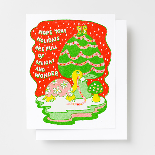 Risograph Card - Holiday Delilght + Wonder