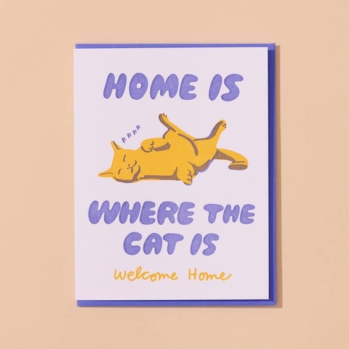 Home is Where the Cat is Letterpress Card