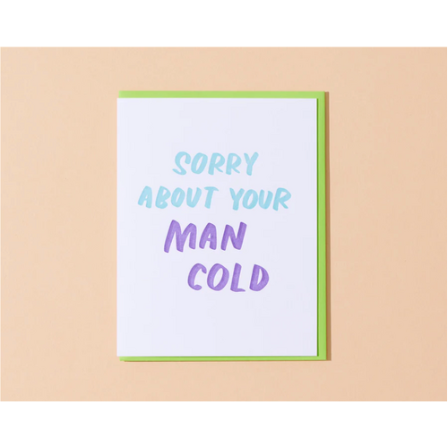 Man Cold Letterpress Card