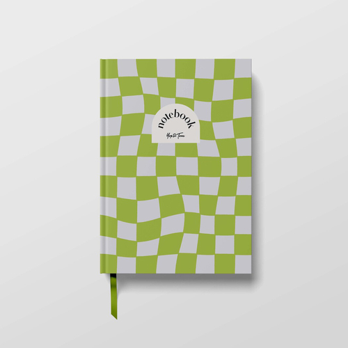 Graphic Lined Notebook - Green Mosaic