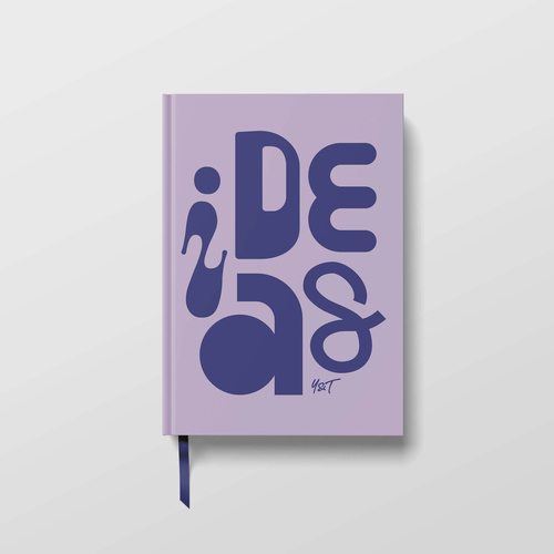 Graphic Lined Notebook - Ideas Indigo