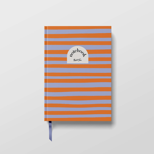 Graphic Lined Notebook - Orange Horizon