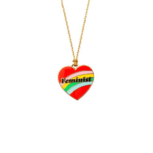 Feminist Heart Pendant