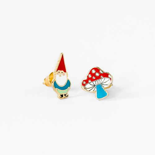 Gnome/Mushroom Earrings