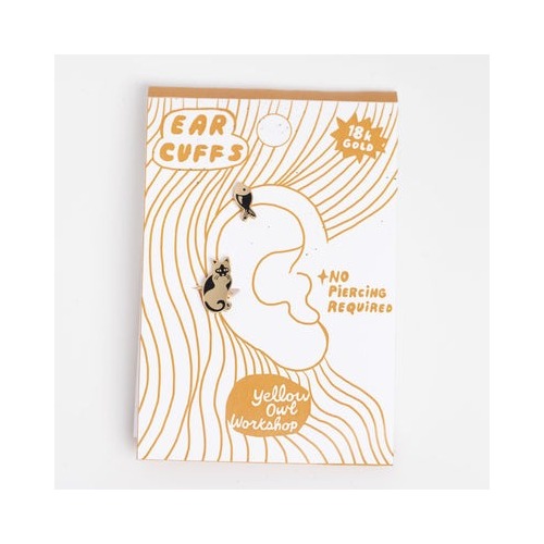 Ear Cuffs - Cat & Fish