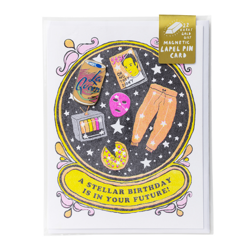 Stellar Birthday Lapel Pin & Card