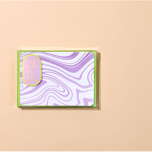 Marble Swirl - Lilac Notecard Set of 8