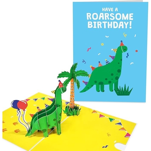 Roarsome Birthday 3D Pop Up Card