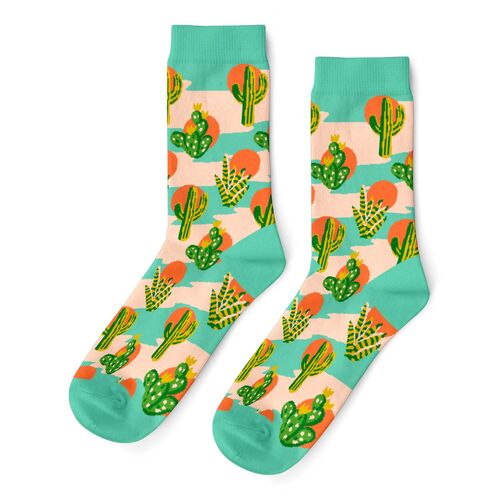 Men's Socks - Cactus Sunset