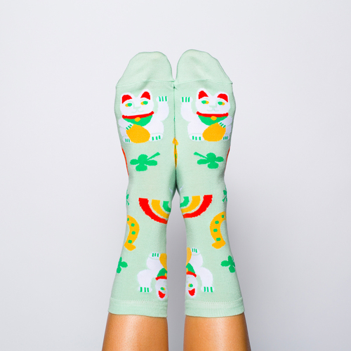 Women's Socks - Lucky Cat & Clover