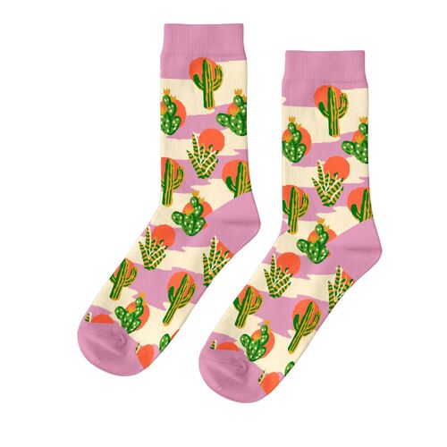 Women's Socks - Cactus Sunset