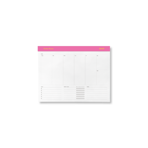 Tear Off Pad Weekly Planner - Pink