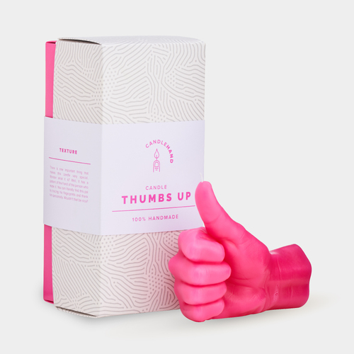 Thumbs Up Candle Hand - Pink